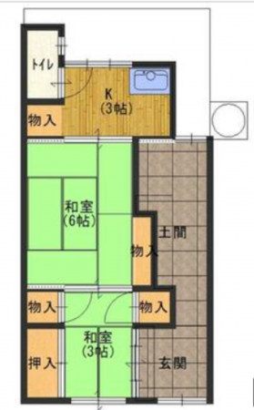 貝塚市南町、中古一戸建ての間取り画像です