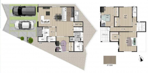 貝塚市水間、新築一戸建ての間取り画像です