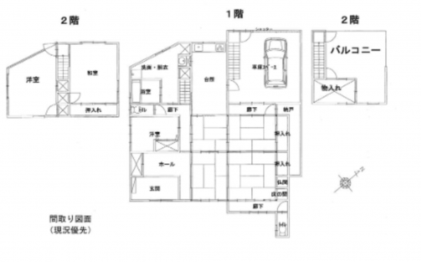 泉佐野市南中安松、土地の間取り画像です