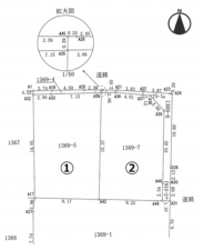 泉佐野市長滝、土地の間取り画像です