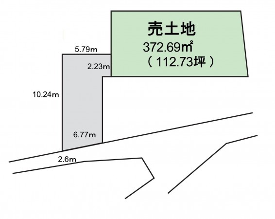 泉佐野市長滝、土地の間取り画像です
