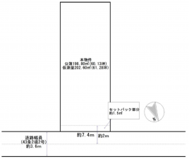 泉佐野市市場西、土地の間取り画像です