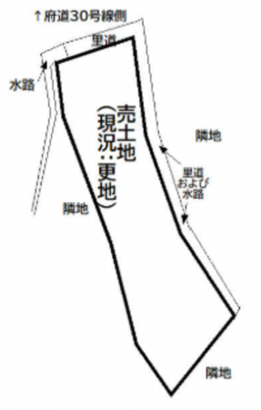 泉佐野市鶴原、土地の間取り画像です