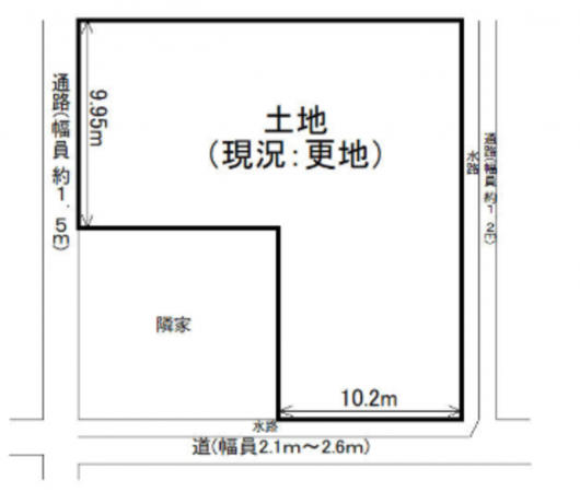 泉佐野市下瓦屋、土地の間取り画像です