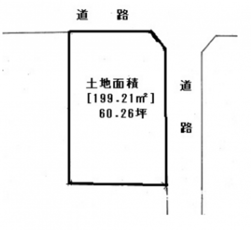 泉佐野市中庄、土地の間取り画像です