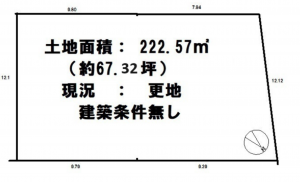 泉佐野市羽倉崎、土地の間取り画像です