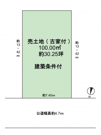 泉佐野市日根野、土地の間取り画像です