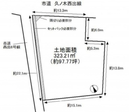 泉佐野市日根野、土地の間取り画像です