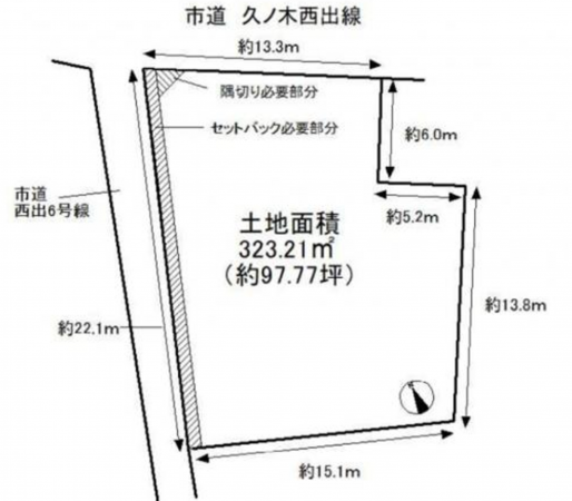 泉佐野市日根野、土地の間取り画像です