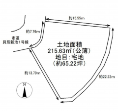 泉佐野市南泉ケ丘、土地の間取り画像です