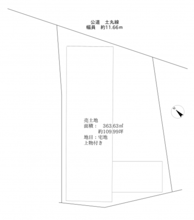 泉佐野市日根野、土地の間取り画像です