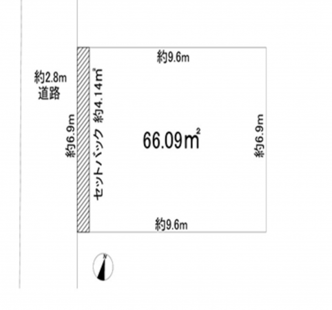 泉佐野市鶴原、土地の間取り画像です