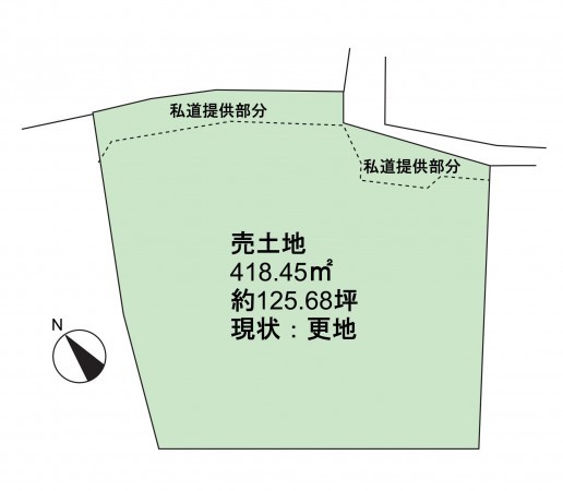 泉佐野市岡本、土地の間取り画像です