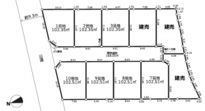 泉佐野市長滝、土地の間取り画像です