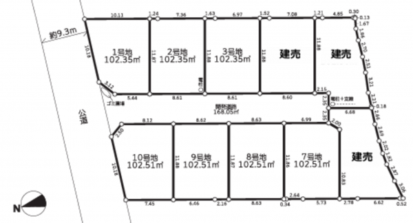 泉佐野市長滝、土地の間取り画像です