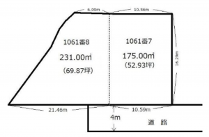 泉佐野市東佐野台、土地の間取り画像です