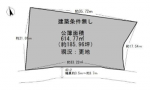 泉佐野市南中安松、土地の間取り画像です