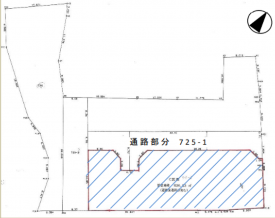 泉佐野市上瓦屋、土地の間取り画像です