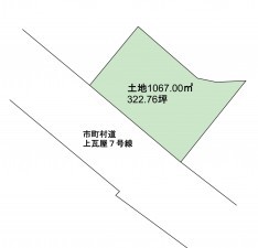 泉佐野市長滝、土地の間取り画像です