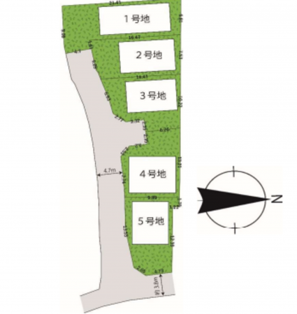 泉佐野市上之郷、土地の間取り画像です