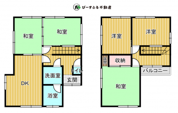 泉佐野市泉ケ丘、中古一戸建ての間取り画像です
