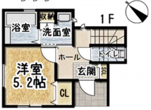 泉佐野市鶴原、中古一戸建ての間取り画像です