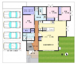 泉佐野市松風台、中古一戸建ての間取り画像です