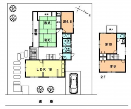 泉佐野市南泉ケ丘、中古一戸建ての間取り画像です