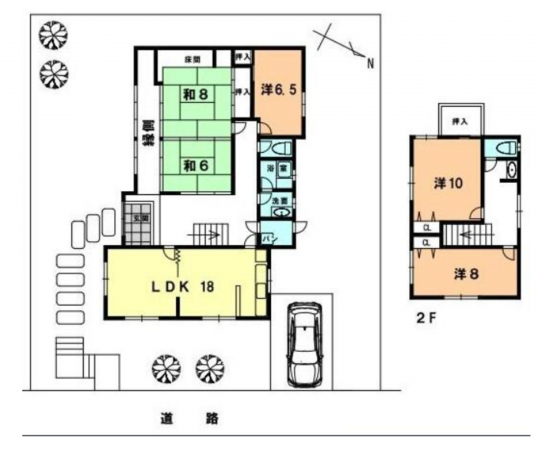 泉佐野市南泉ケ丘、中古一戸建ての間取り画像です