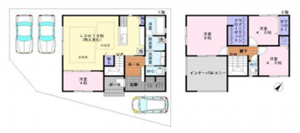 泉佐野市羽倉崎上町、中古一戸建ての間取り画像です