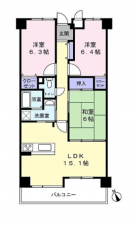 泉佐野市高松西、マンションの間取り画像です