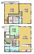 泉佐野市下瓦屋、収益物件/店舗事務所の間取り画像です