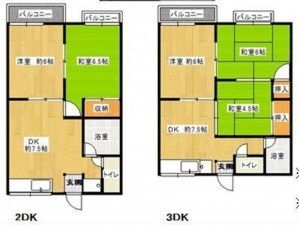 泉佐野市葵町、収益物件/アパートの間取り画像です