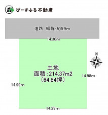 泉南郡熊取町つばさが丘西、土地の間取り画像です