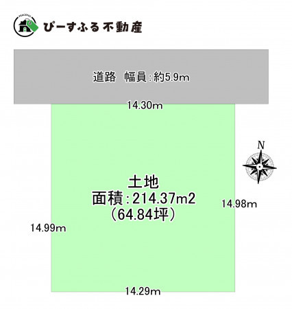 泉南郡熊取町つばさが丘西、土地の間取り画像です
