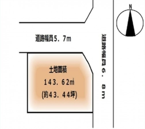 泉南郡熊取町大久保南、土地の間取り画像です