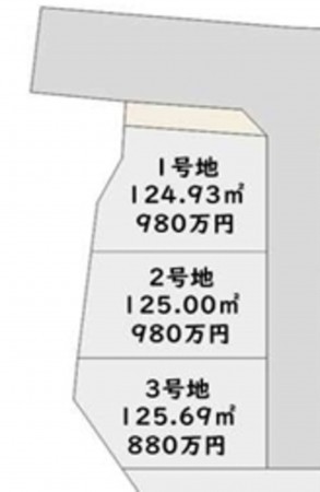 泉南郡熊取町小谷南、土地の間取り画像です