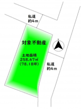 泉南郡熊取町、土地の間取り画像です