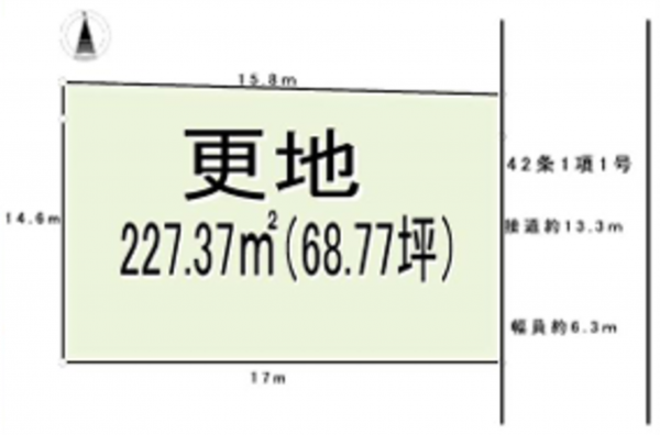 泉南郡熊取町自由が丘、土地の間取り画像です