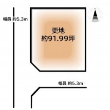 泉南郡熊取町希望が丘、土地の間取り画像です