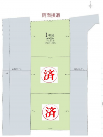 泉南郡熊取町つばさが丘北、土地の間取り画像です