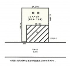 泉南郡熊取町つばさが丘西、土地の間取り画像です