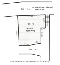 泉南郡熊取町つばさが丘東、土地の間取り画像です