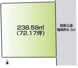 泉南郡熊取町自由が丘、土地の間取り画像です