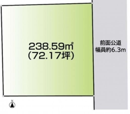 泉南郡熊取町自由が丘、土地の間取り画像です