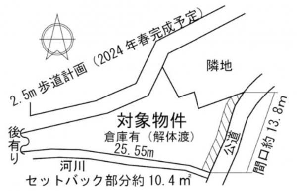 泉南郡熊取町大久保中、土地の間取り画像です