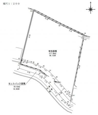 泉南郡熊取町、土地の間取り画像です