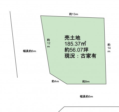泉南郡熊取町希望が丘、土地の間取り画像です