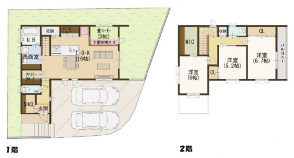 泉南郡熊取町青葉台、中古一戸建ての間取り画像です
