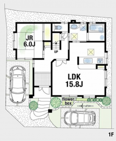 泉南郡熊取町、中古一戸建ての間取り画像です
